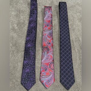 Mondieu Tie Bundle.  Paisley and Geometric Patterned Ties Set